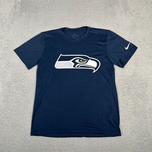Seattle Seahawks Shirt Mens Medium Blue Nike Dri-Fit Football Active NFL Tee
